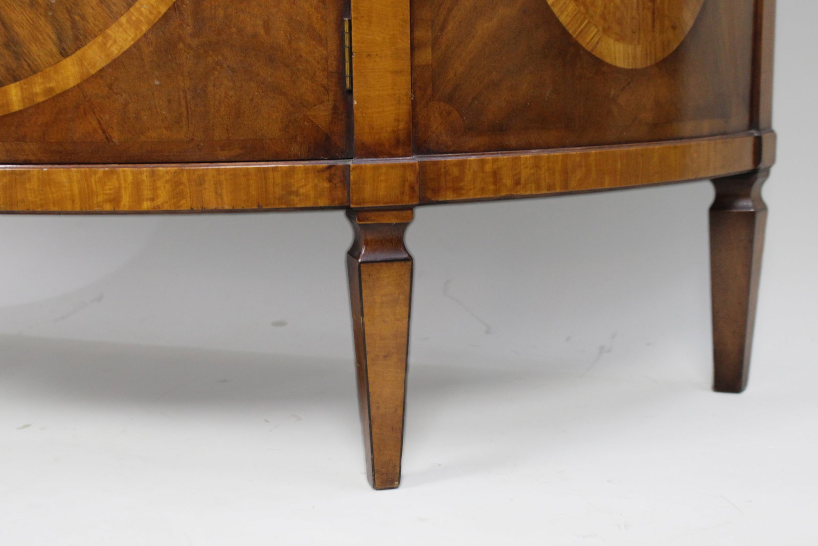Elegant Neoclassical Style Inlaid Demilune Cabinet - 12