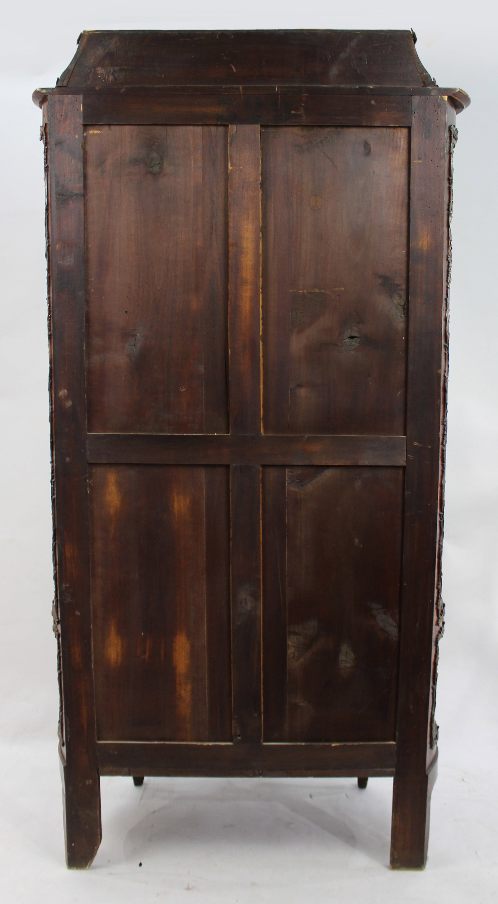 Antique French 19th c. Serpentine Vernis Martin Display Cabinet - 12