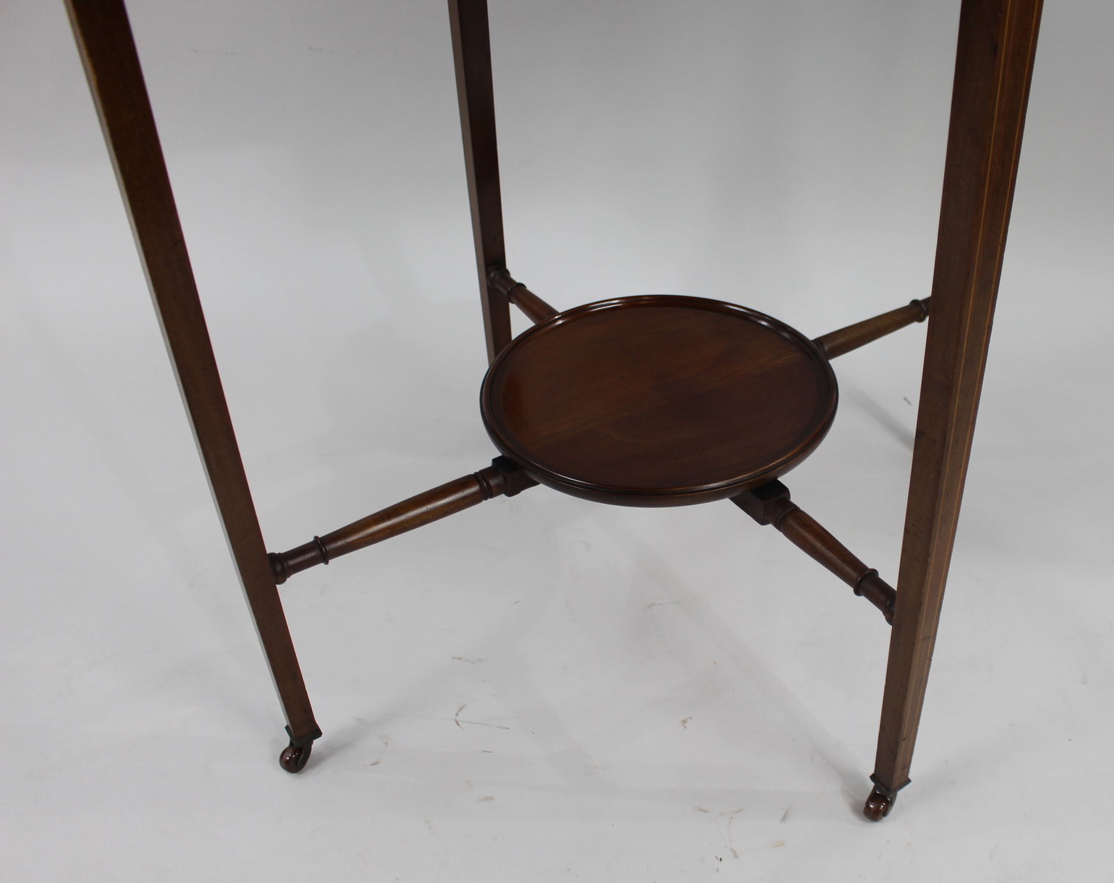 Edwardian Inlaid Oval Side Table - 7