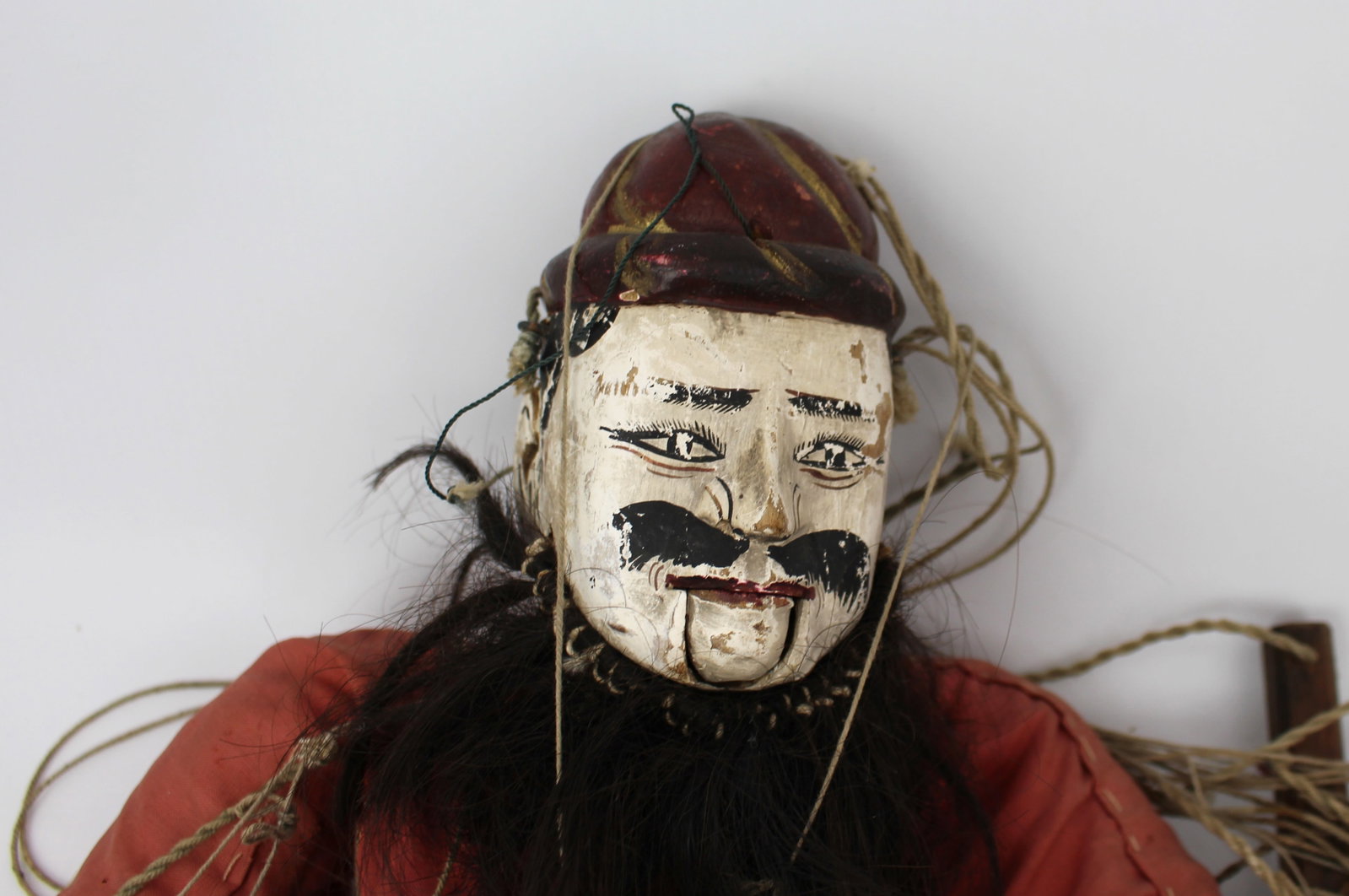 Antique Oriental Hand-Carved Wooden Marionette - 2