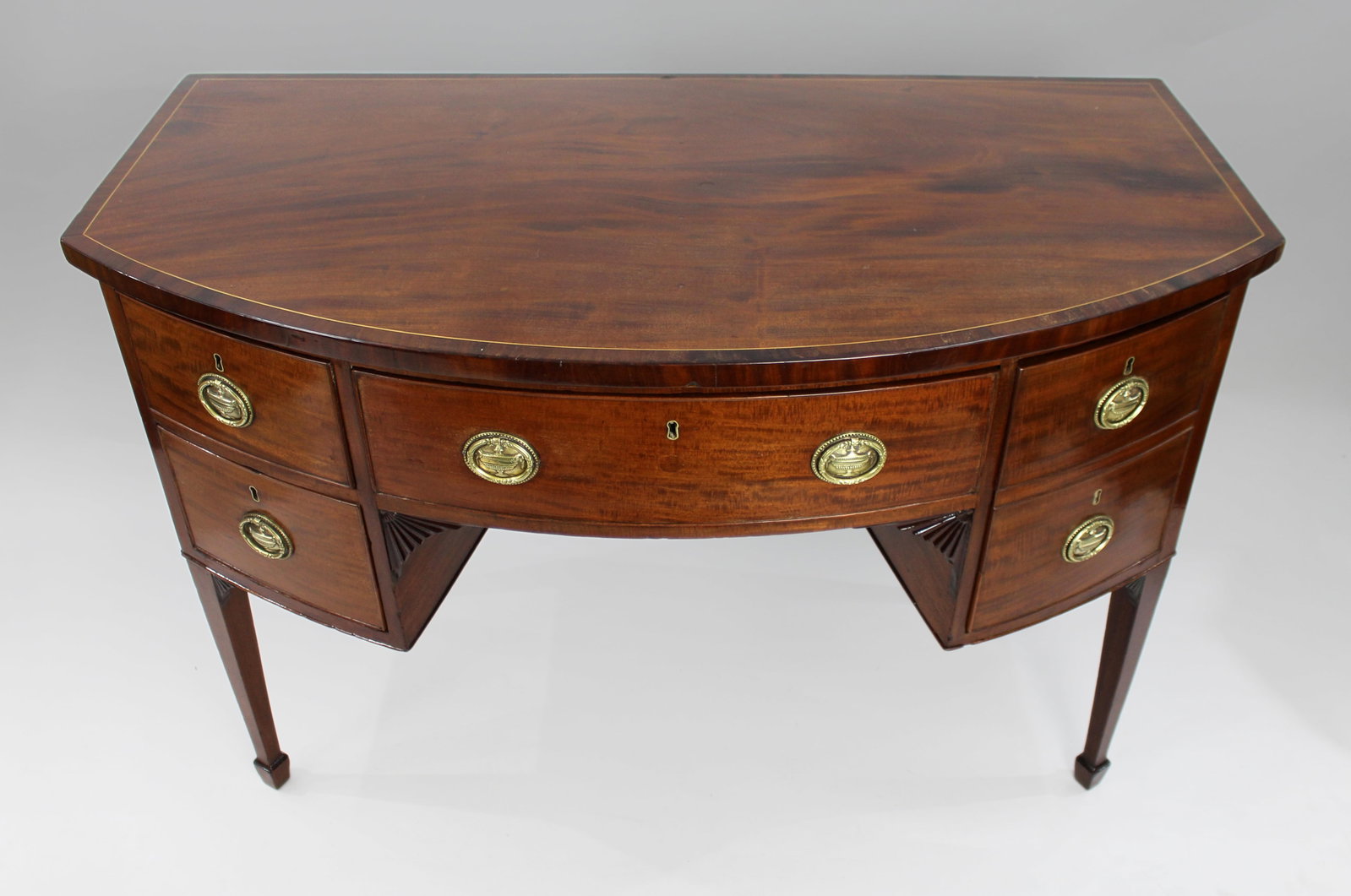 George III Mahogany Bow Fronted Serving Table (1 of 8)