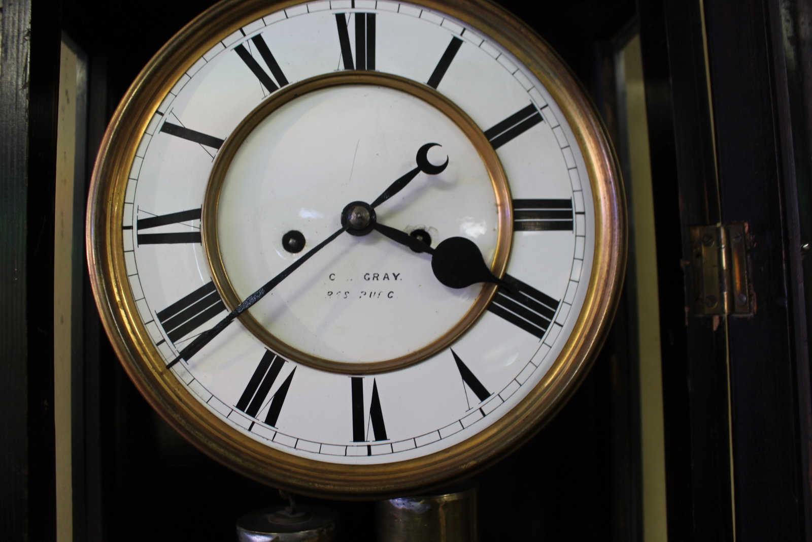 Late 19th c. Ebonized Vienna Wall Clock - 6