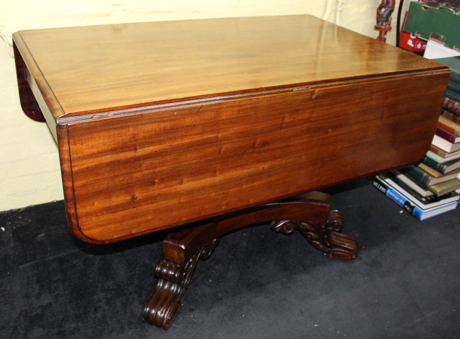 Antique William IV Mahogany Drop-Leaf Centre Table (1 of 8)