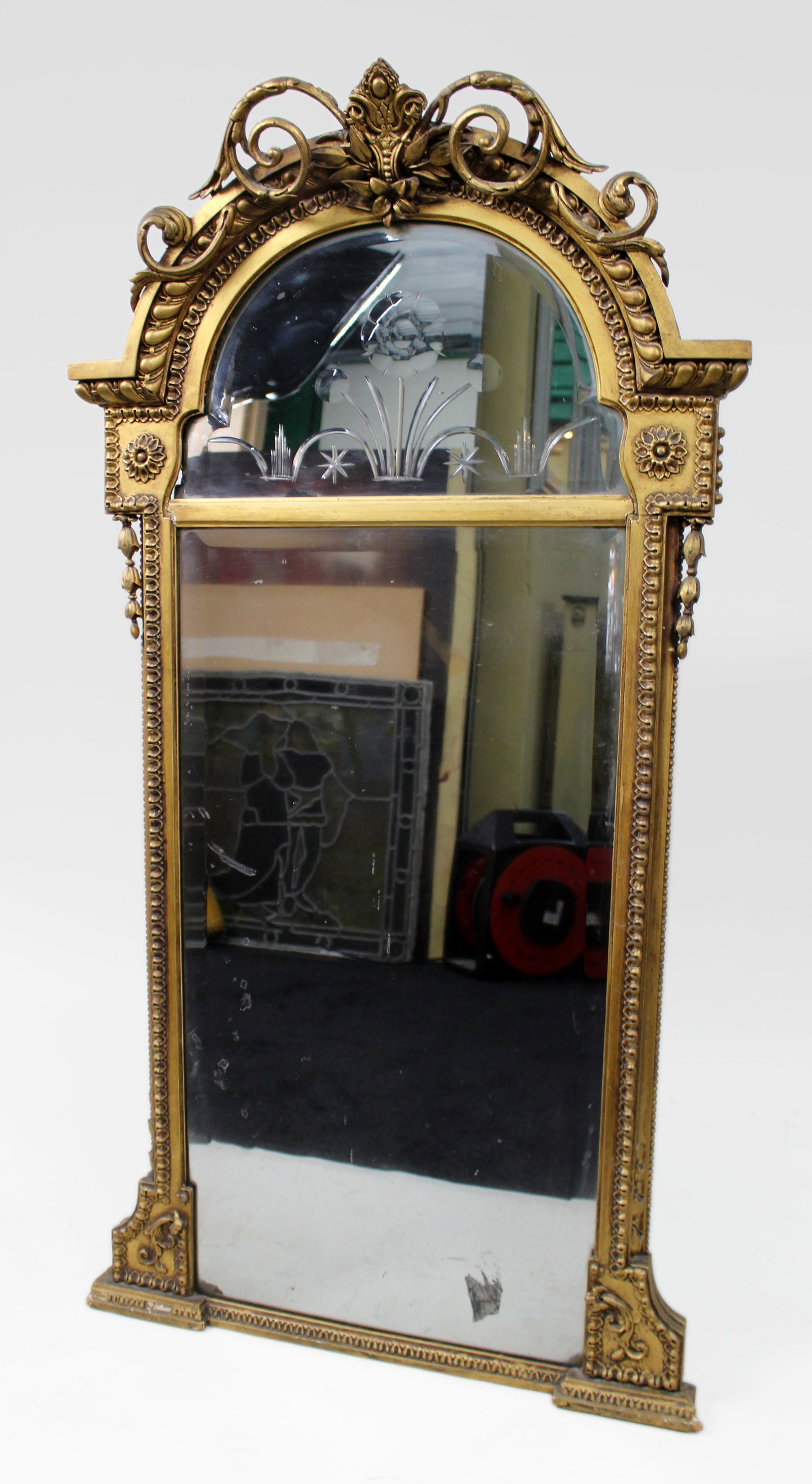 Regency Giltwood Pier Glass – Intaglio Cut Mirror Plate, c.1815 (1 of 9)