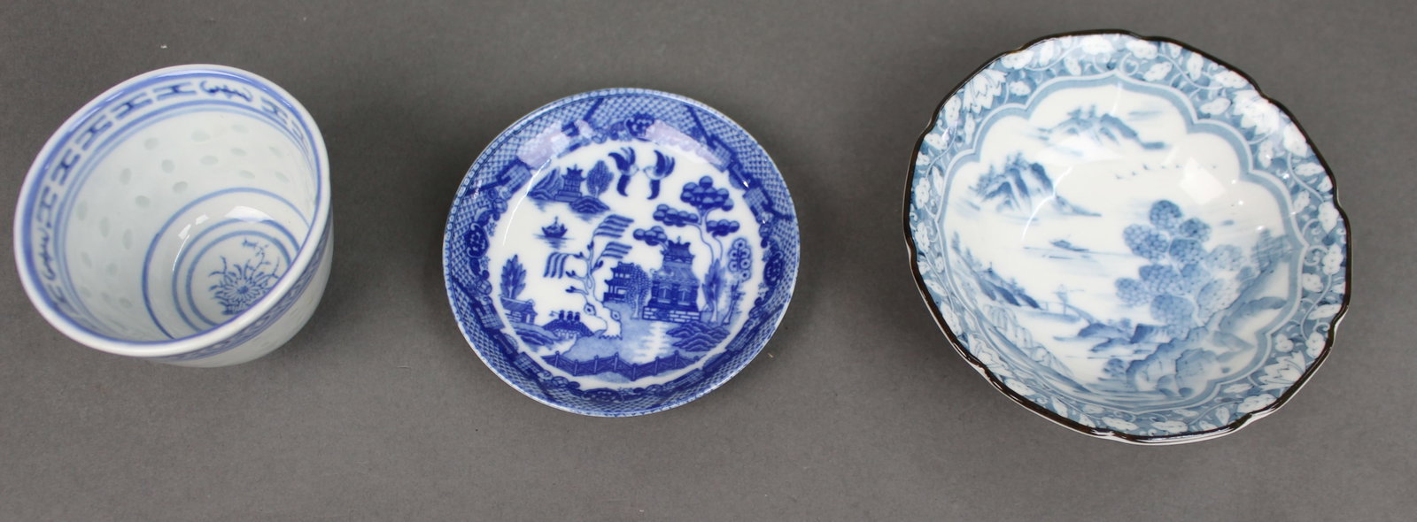 Collection of 3 Oriental Blue & White Porcelain Pieces - 2