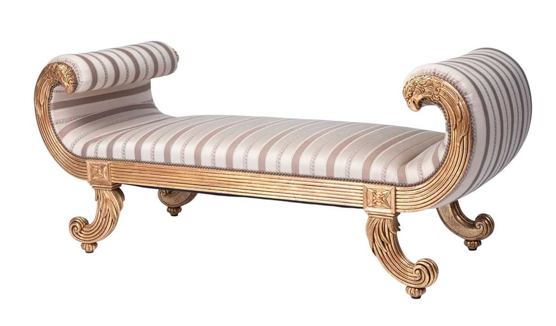 Fine Empire Style Giltwood Window Seat Banquette by Charles-Emile Moinat - 10
