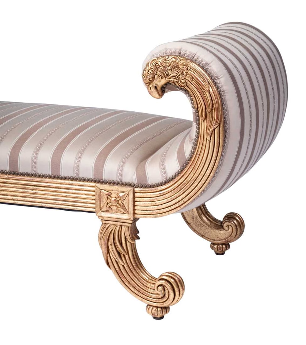 Fine Empire Style Giltwood Window Seat Banquette by Charles-Emile Moinat - 11