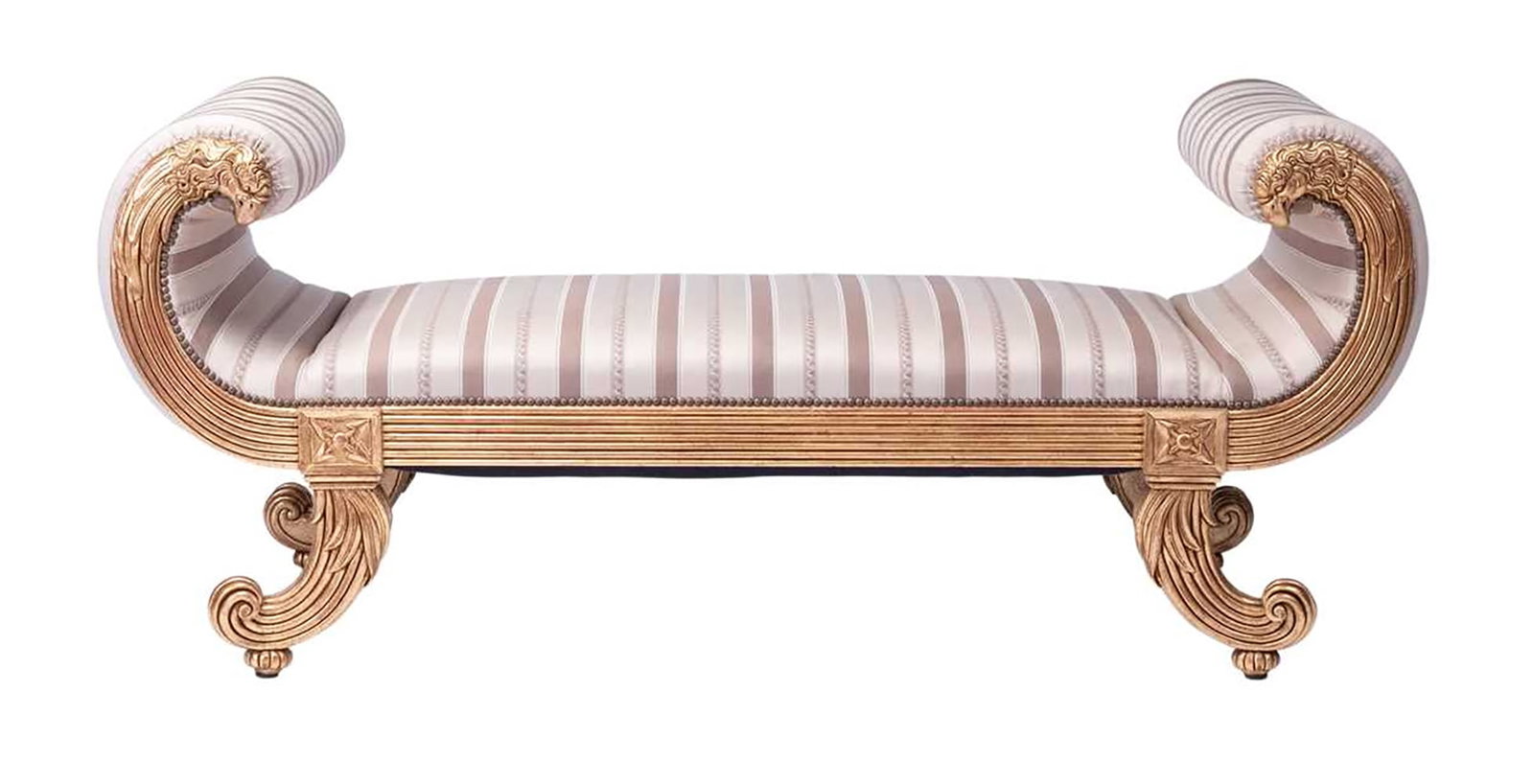 Fine Empire Style Giltwood Window Seat Banquette by Charles-Emile Moinat - 9