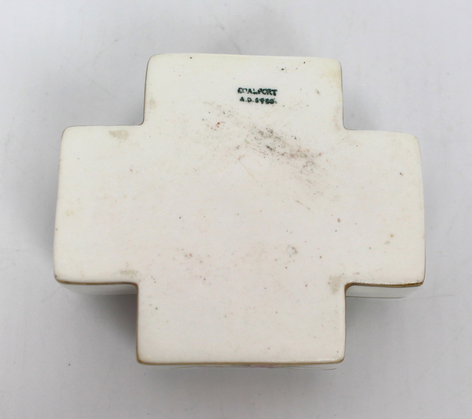 Coalport Hand Painted Cruciform Trinket Box - 6