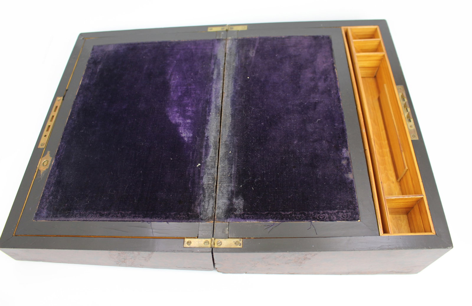 Antique Regency Amboyna & Mother-of-Pearl Inlaid Writing Slope, c.1830 - 13