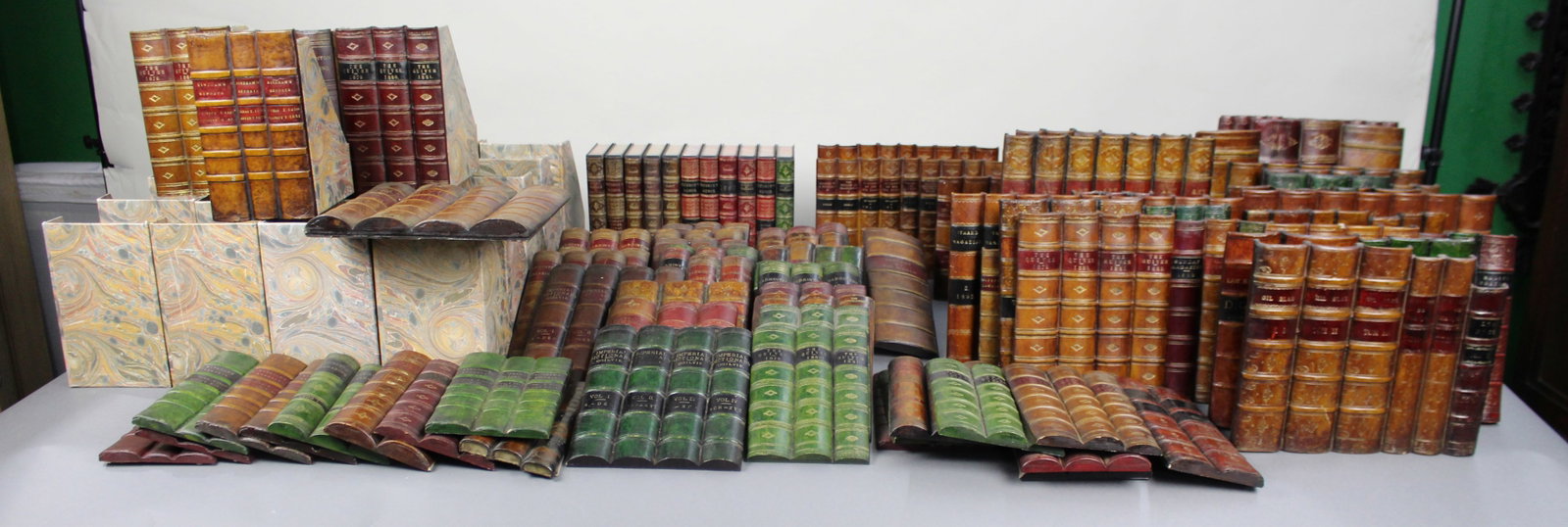 Substantial Collection of Decorative Faux Leather Fake Books - 2