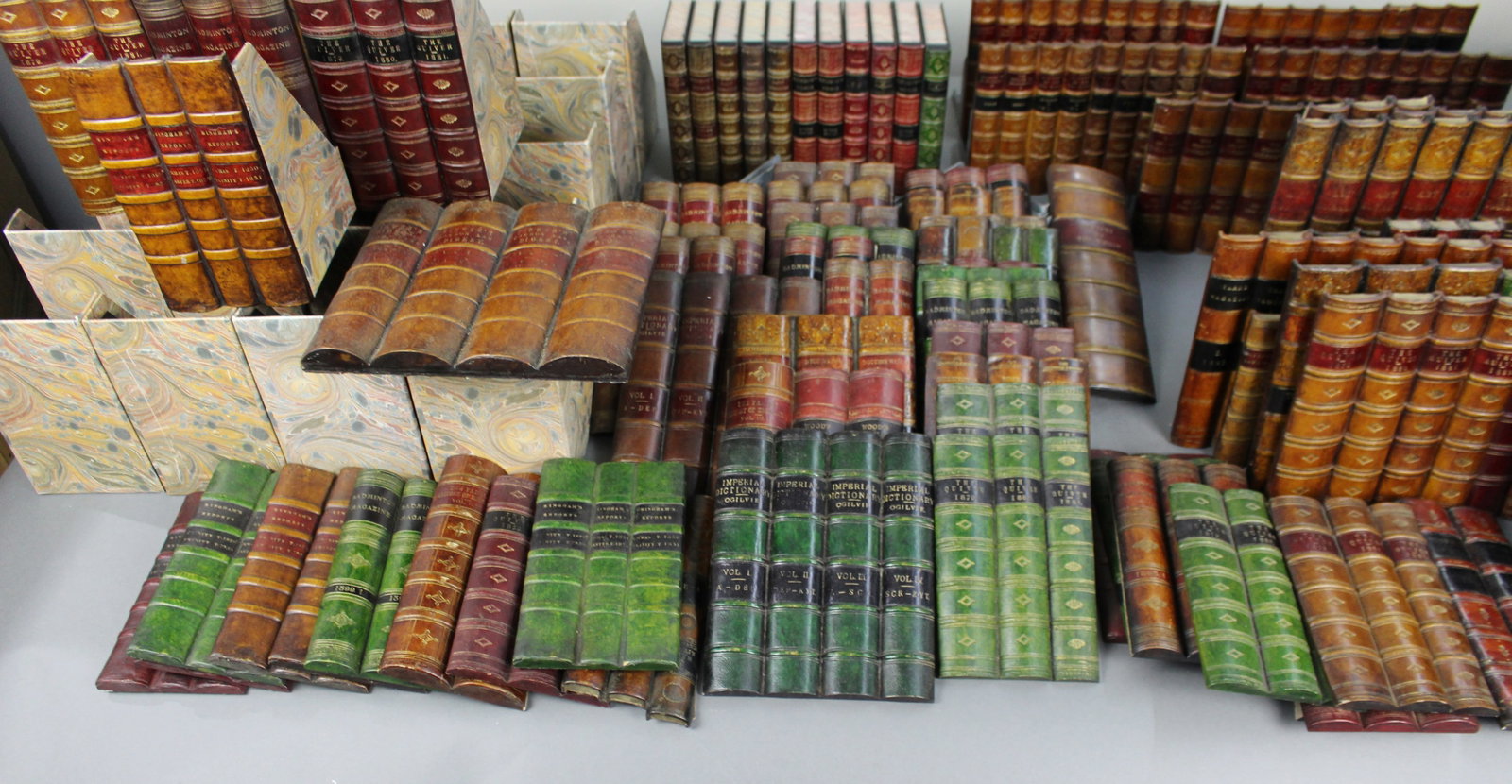 Substantial Collection of Decorative Faux Leather Fake Books - 7