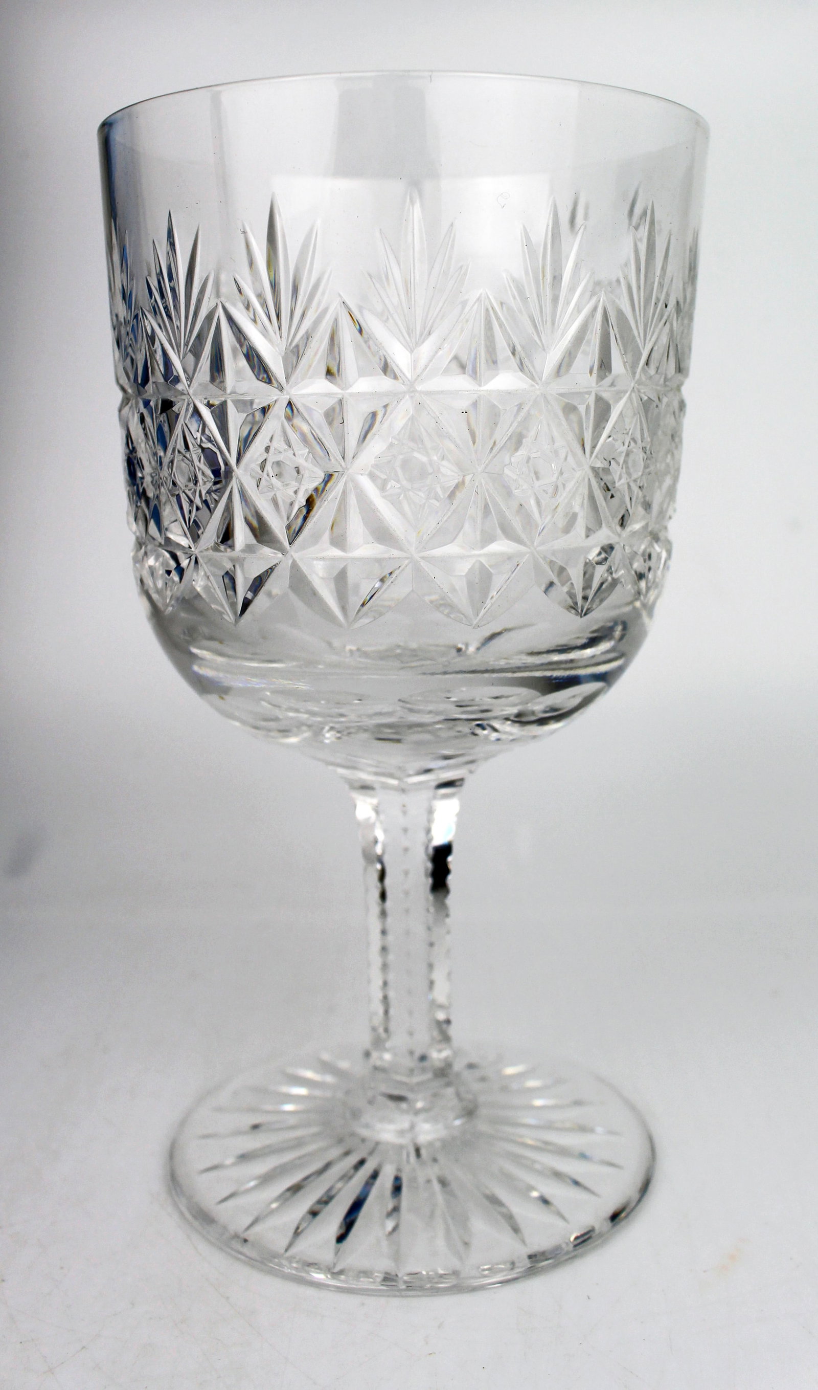 Vintage Thomas Webb Crystal Cut Glass Goblet (1 of 4)