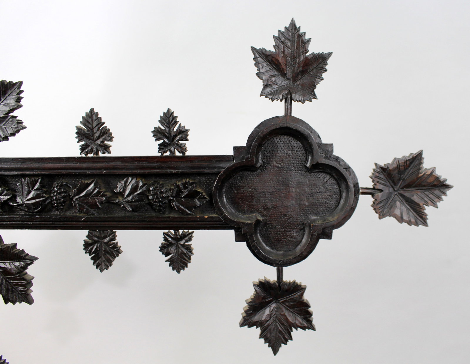 Large Antique 19th Century Carved Black Forest Cross - 8