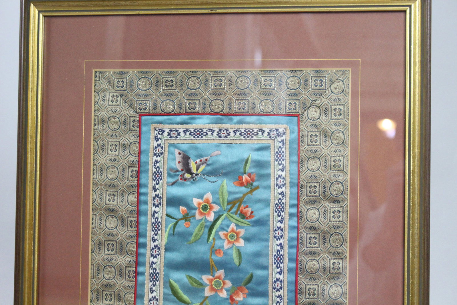 Antique Chinese Silk Embroidery Panel c.1900 - 2