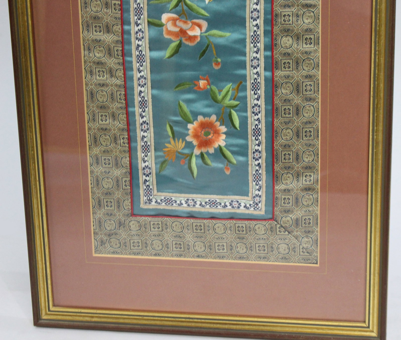 Antique Chinese Silk Embroidery Panel c.1900 - 5