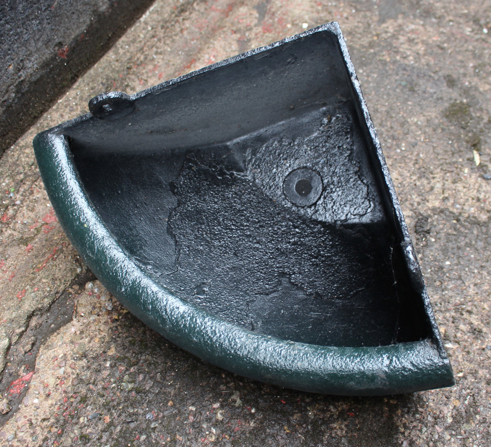 Antique Painted Cast Iron Corner Trough - 2