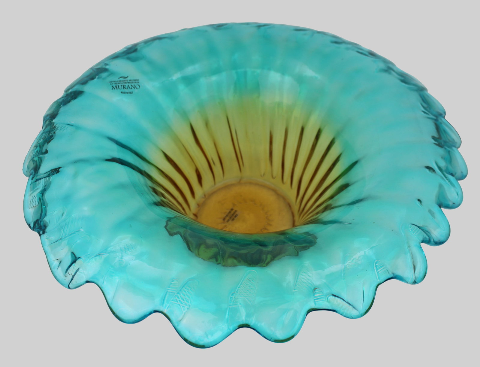 Large Murano Art Glass Centrepiece Bowl - 6
