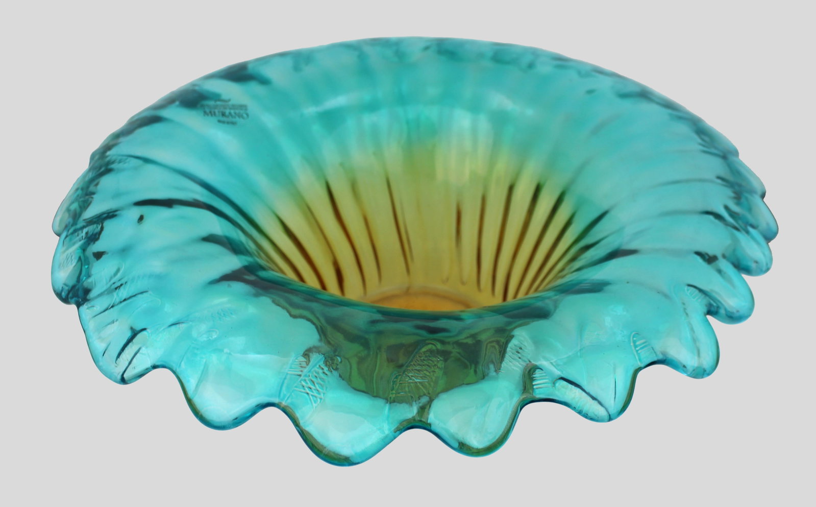 Large Murano Art Glass Centrepiece Bowl - 7