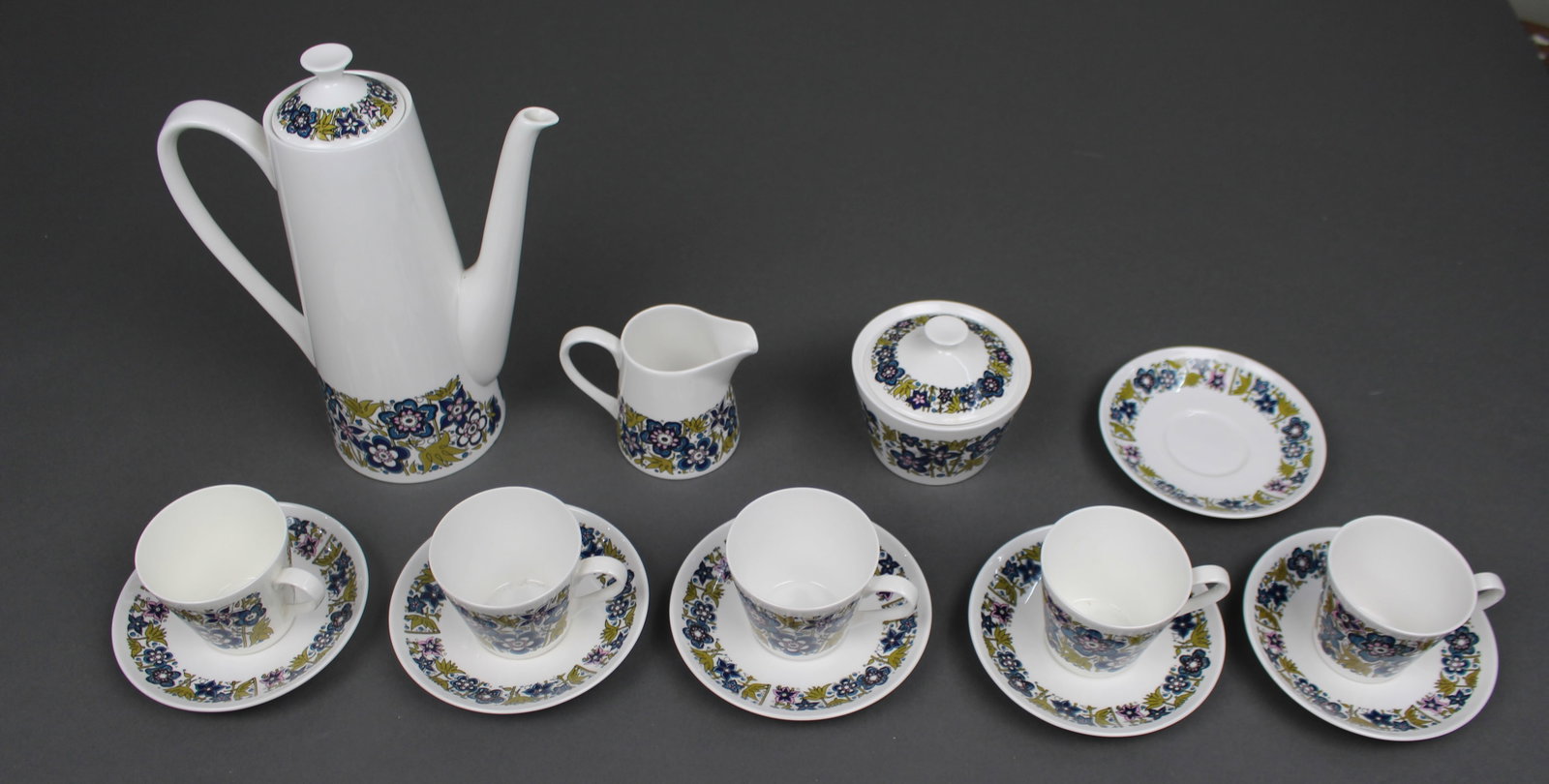 Vintage Royal Tuscan “Nocturne” Fine Bone China Coffee Service - 2