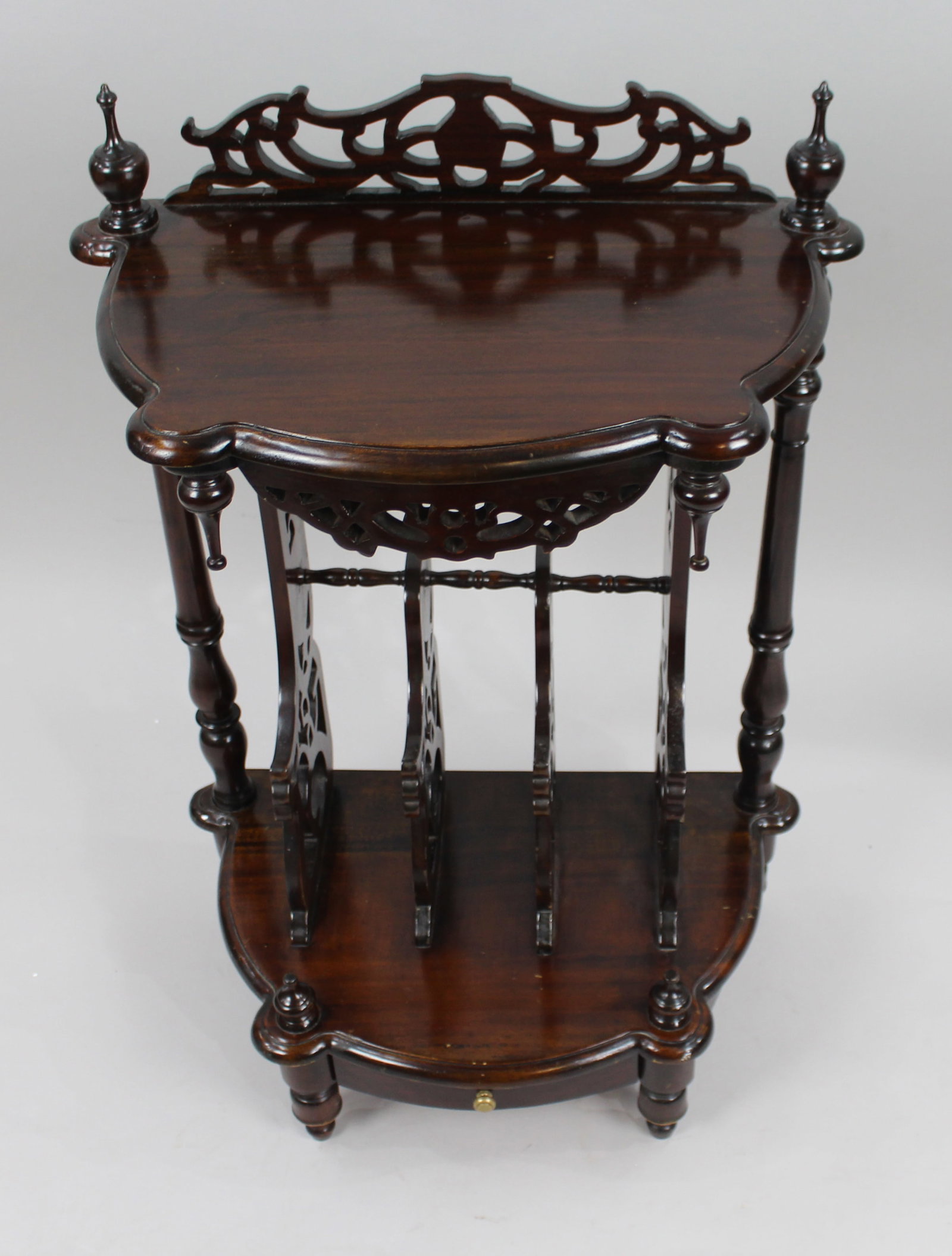Vintage Mahogany Magazine Rack - 2