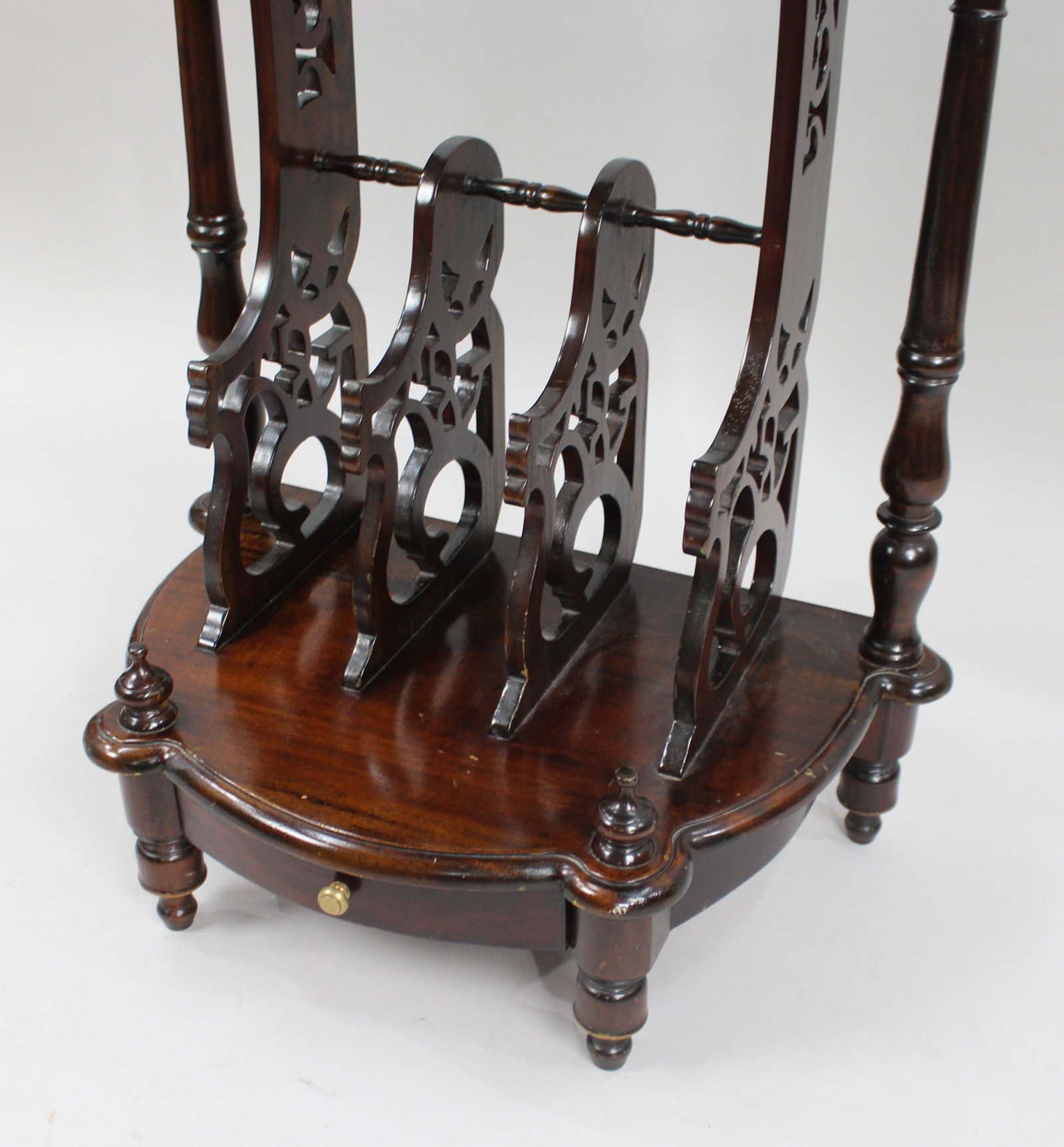 Vintage Mahogany Magazine Rack - 4