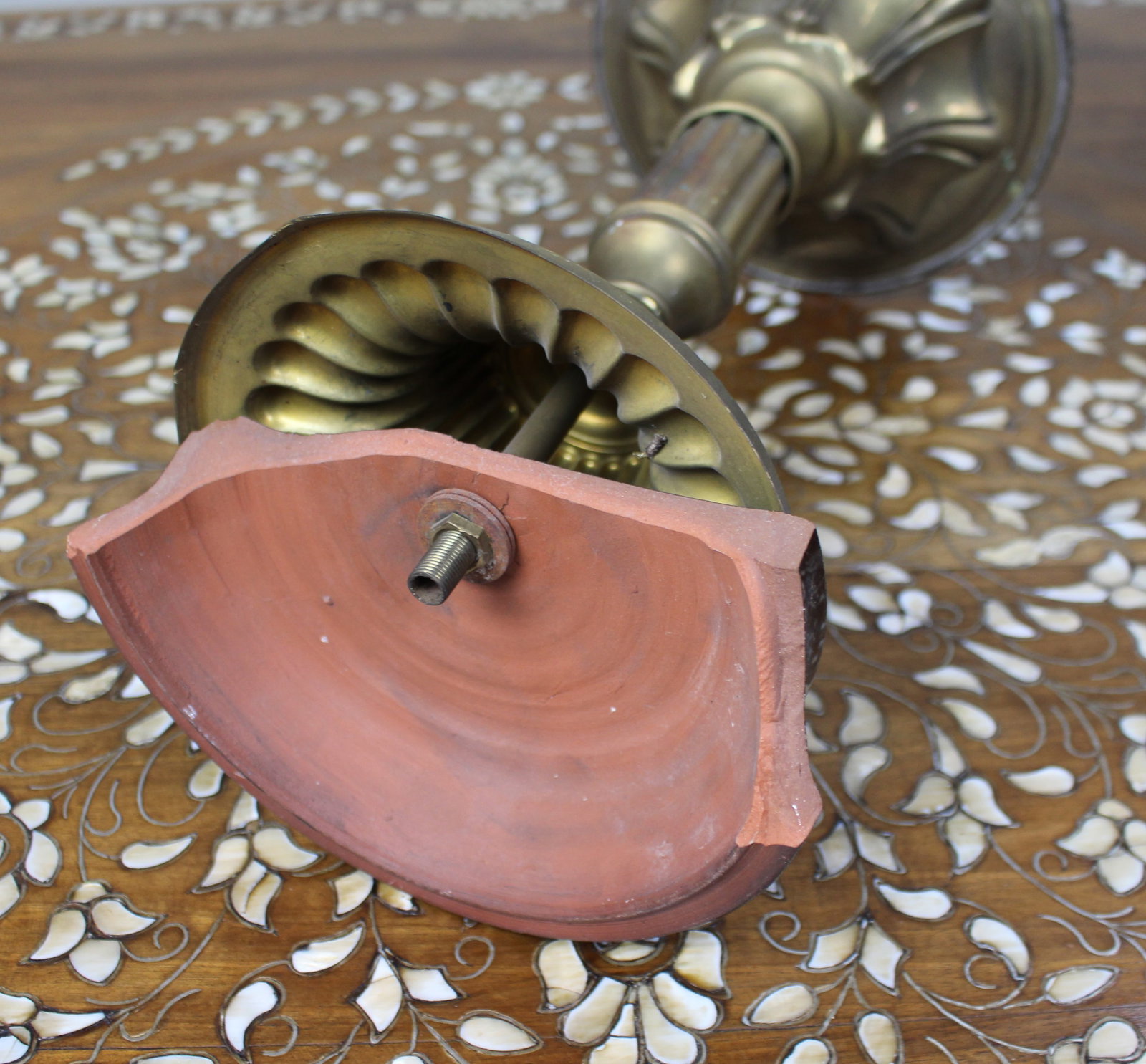 Antique Brass Oil Lamp, c.1900 - 6