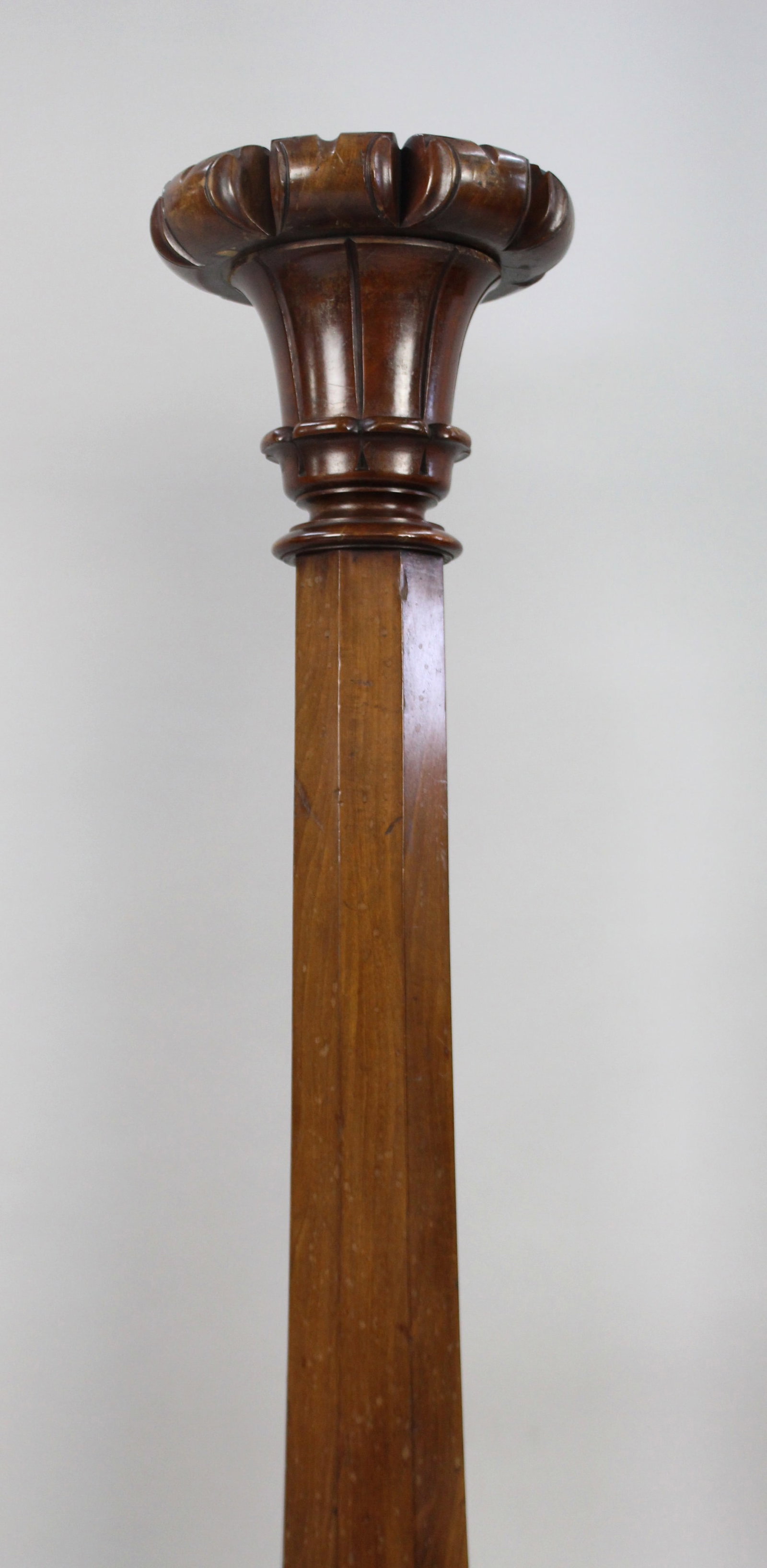 Pair of Early Victorian Carved Mahogany Pedestals - 7