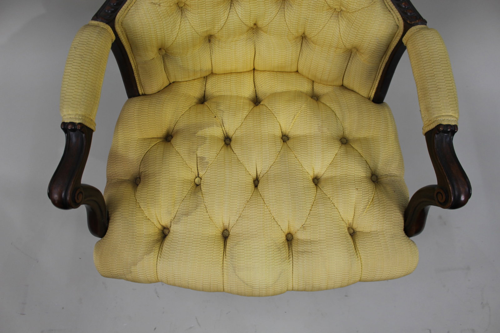 Victorian Mahogany Button-Back Armchair – c.1860 - 9