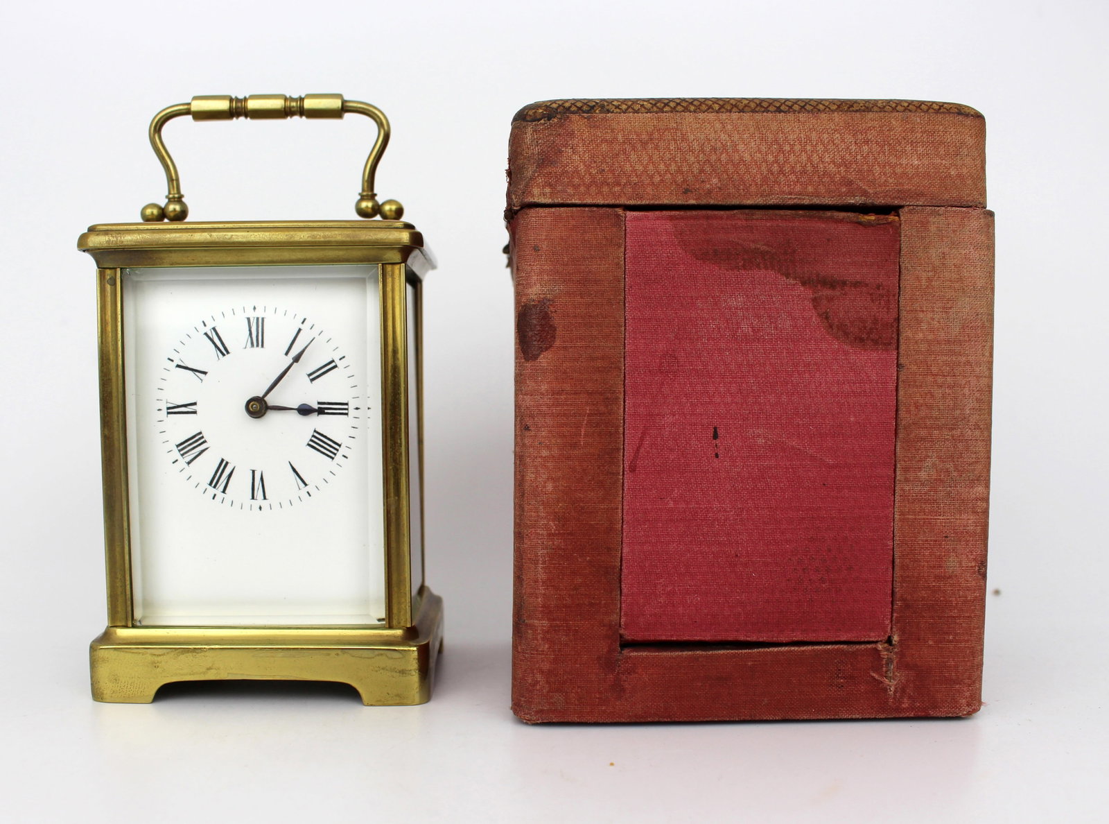 Antique Brass Carriage Clock with Travel Case, c.1910 – Swiss Movement - 9