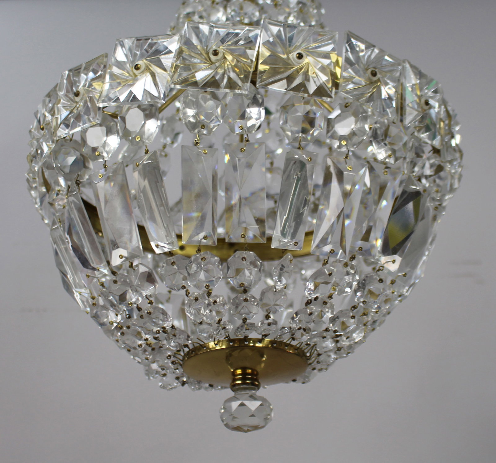 Vintage Cut Glass Crystal French Chandelier - 5