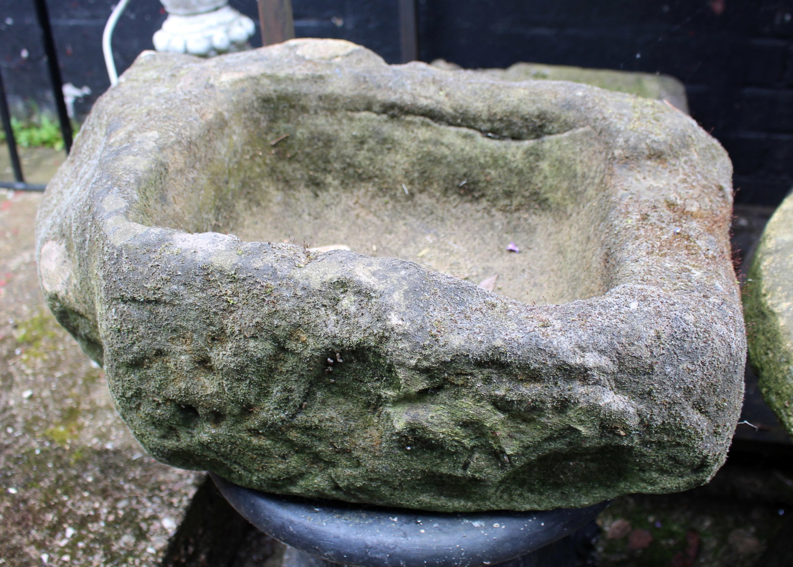 Antique Yorkstone Planter - 2