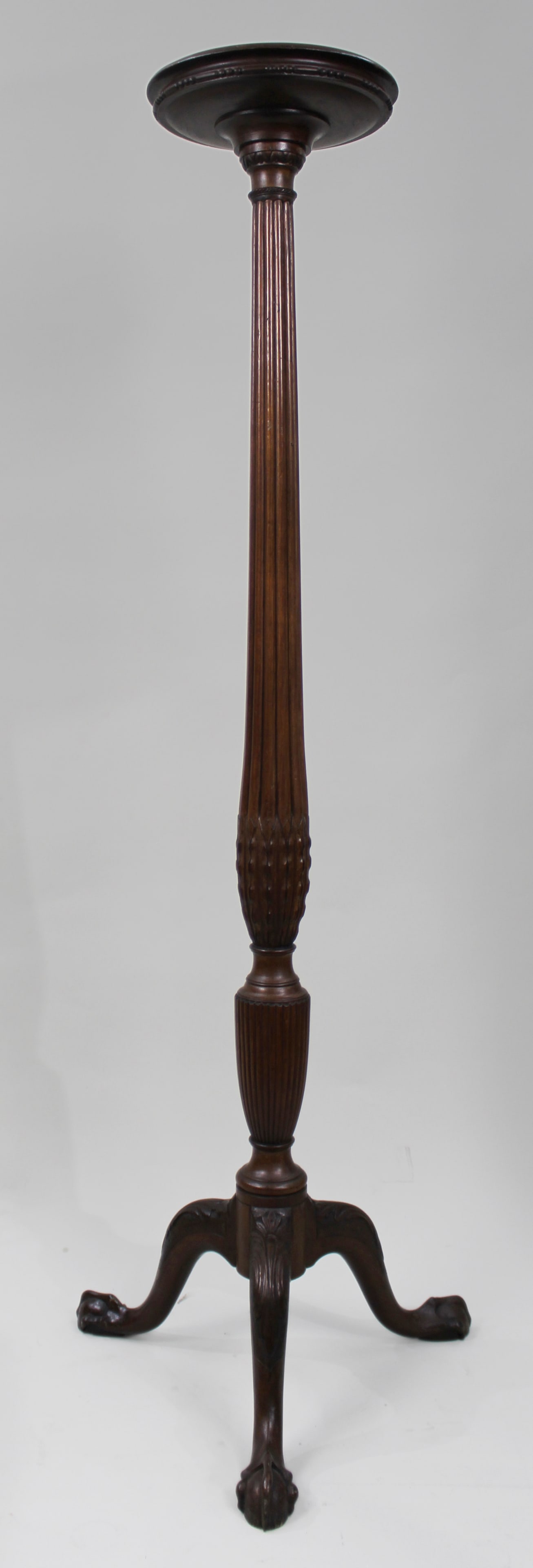 Antique Georgian Revival Mahogany Torchère Pedestal Stand, - 2