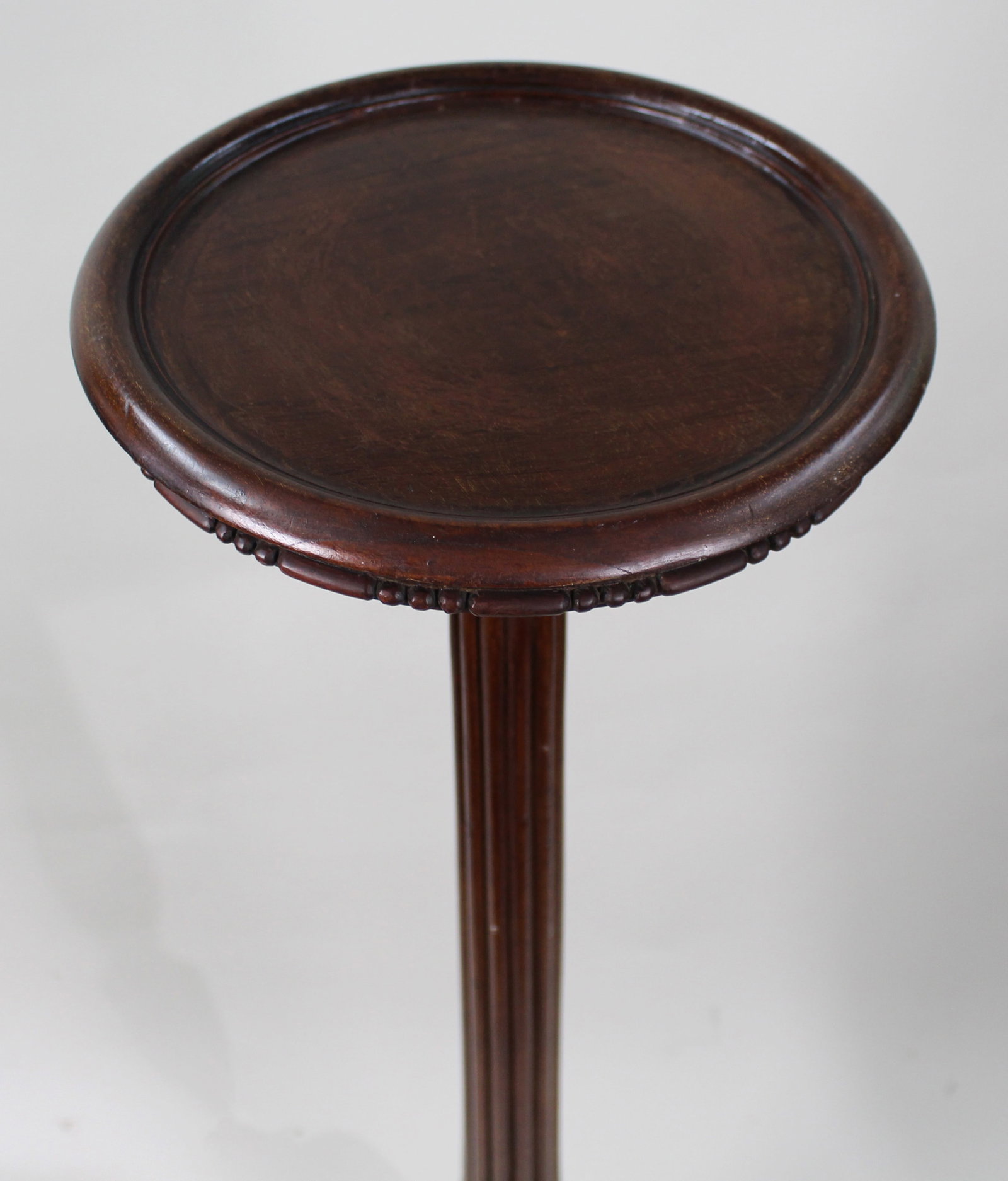 Antique Georgian Revival Mahogany Torchère Pedestal Stand, - 4