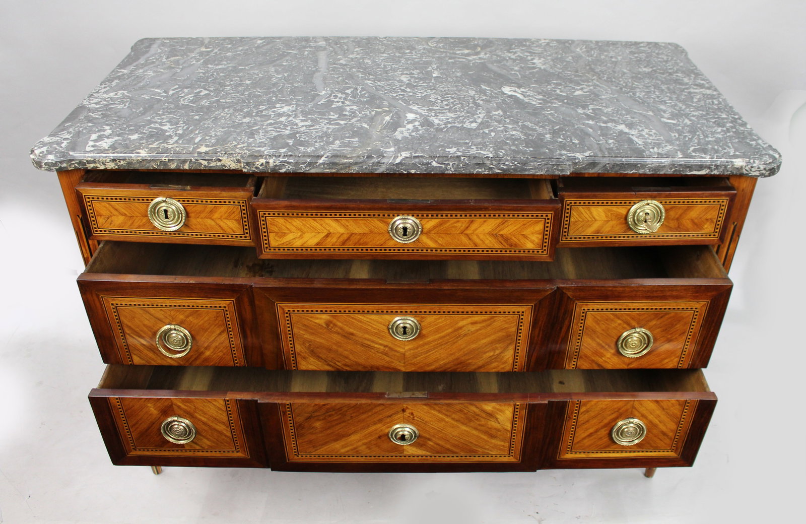 Louis XVI Marble-Topped Commode, French Oak & Satinwood, c. 1770 - 10