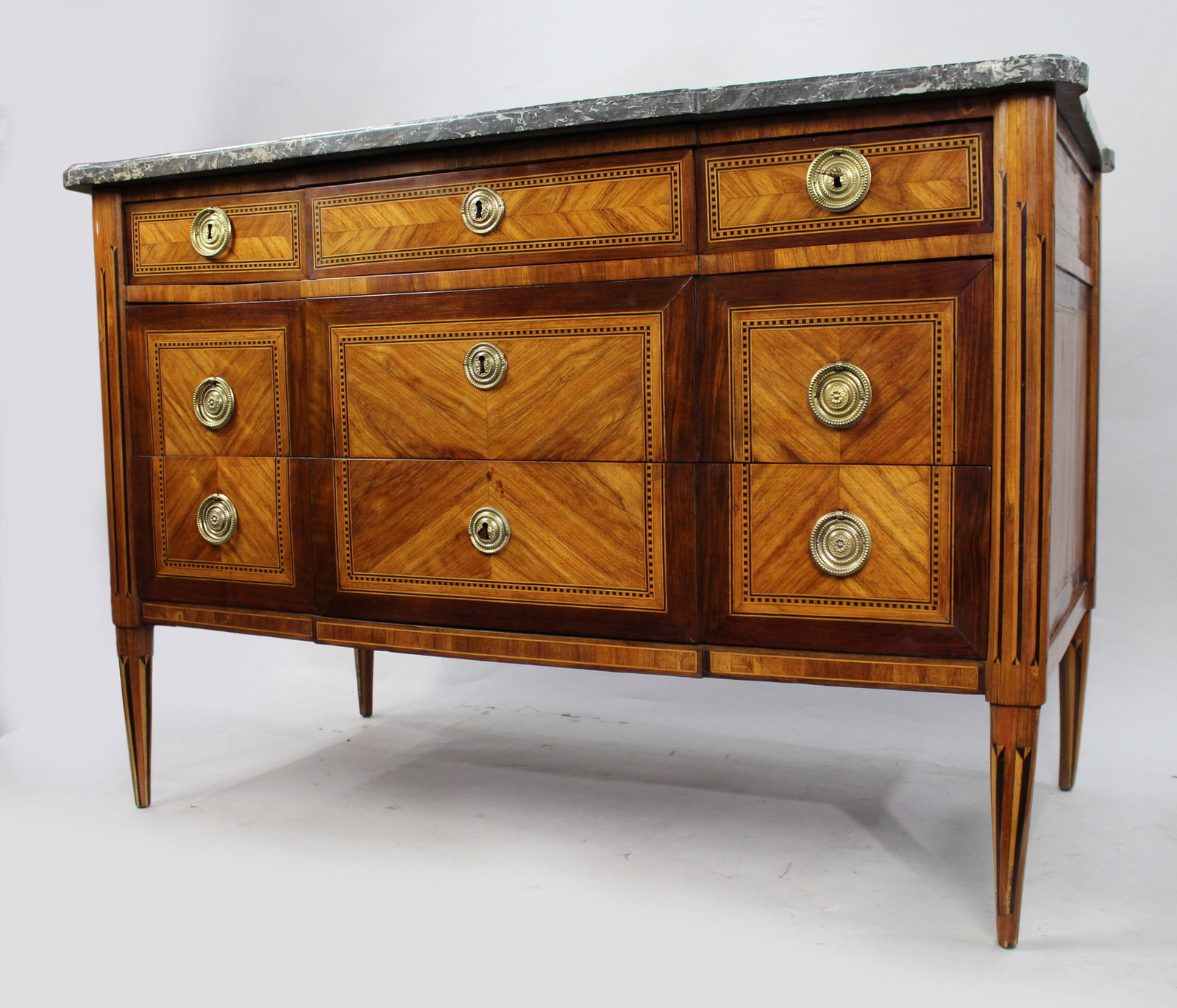 Louis XVI Marble-Topped Commode, French Oak & Satinwood, c. 1770 - 3
