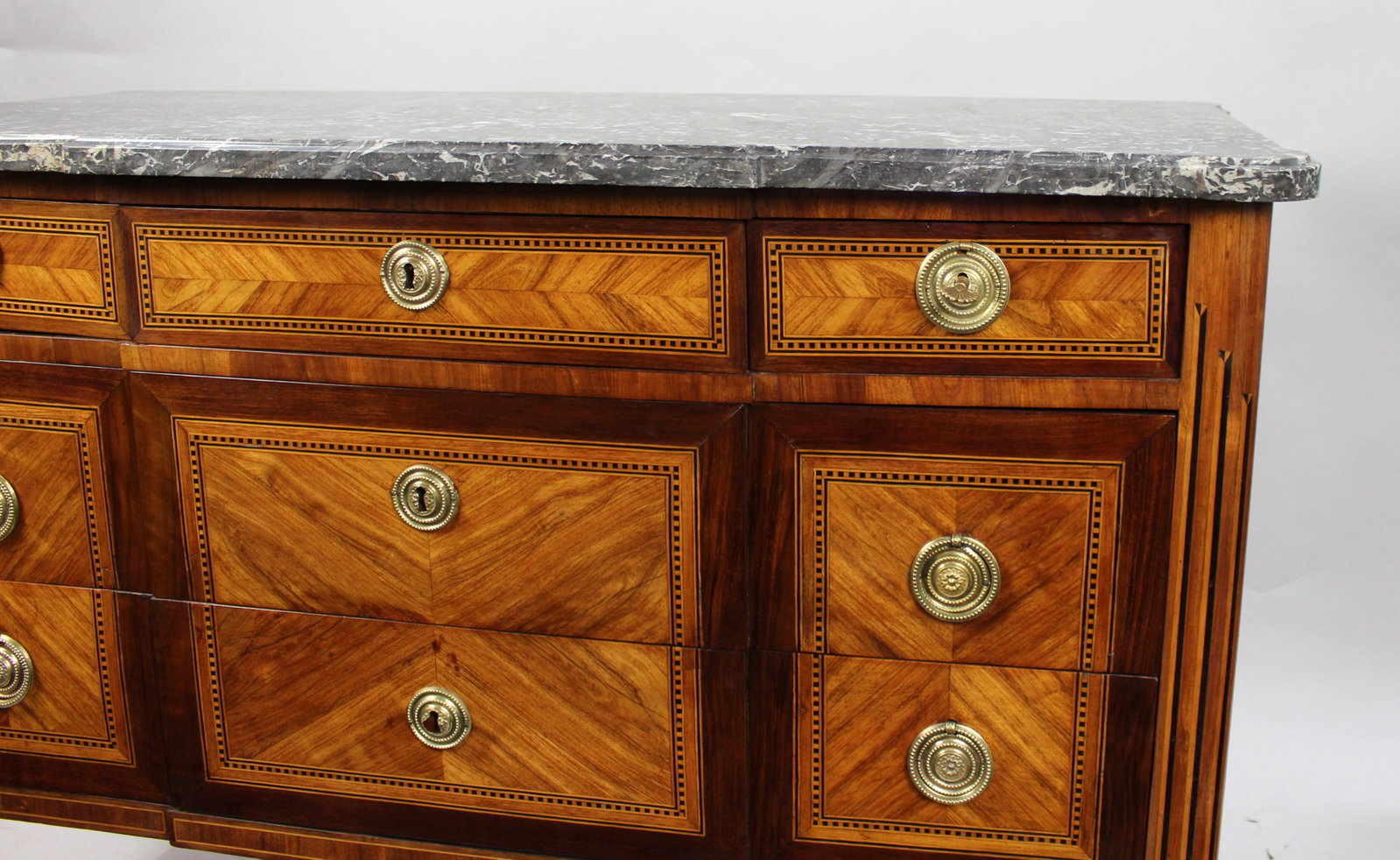 Louis XVI Marble-Topped Commode, French Oak & Satinwood, c. 1770 - 5