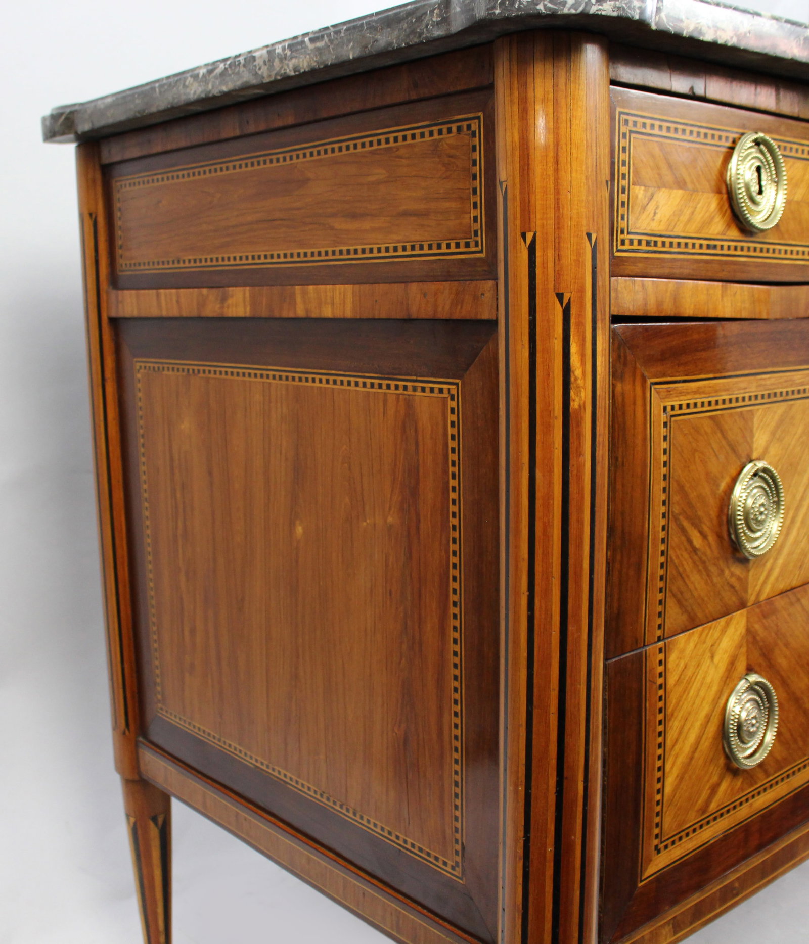 Louis XVI Marble-Topped Commode, French Oak & Satinwood, c. 1770 - 8