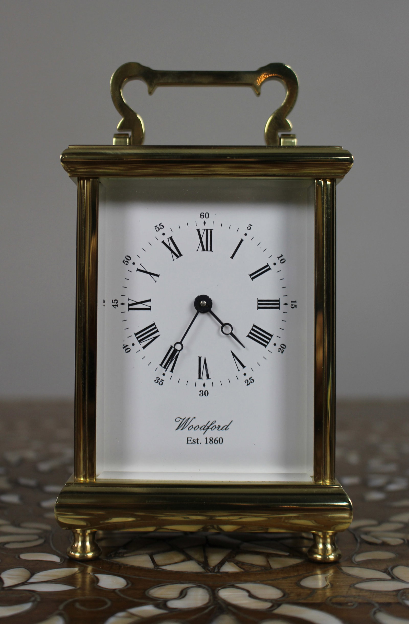 Woodford Brass Carriage Clock, Late 20th Century (1 of 9)