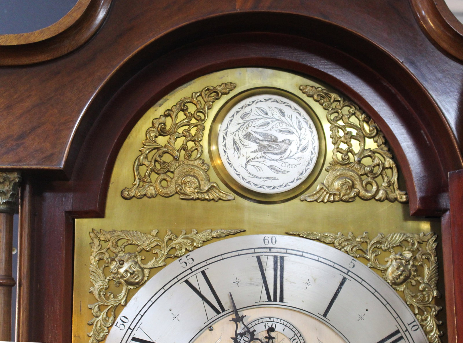 Scottish Mahogany Longcase Clock with Brass Arched Dial, c.1840 - 6