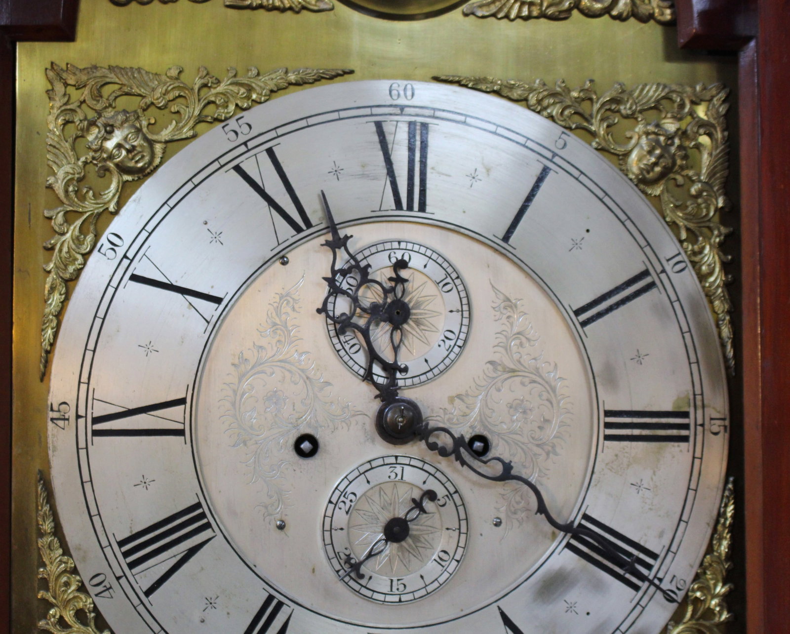 Scottish Mahogany Longcase Clock with Brass Arched Dial, c.1840 - 7
