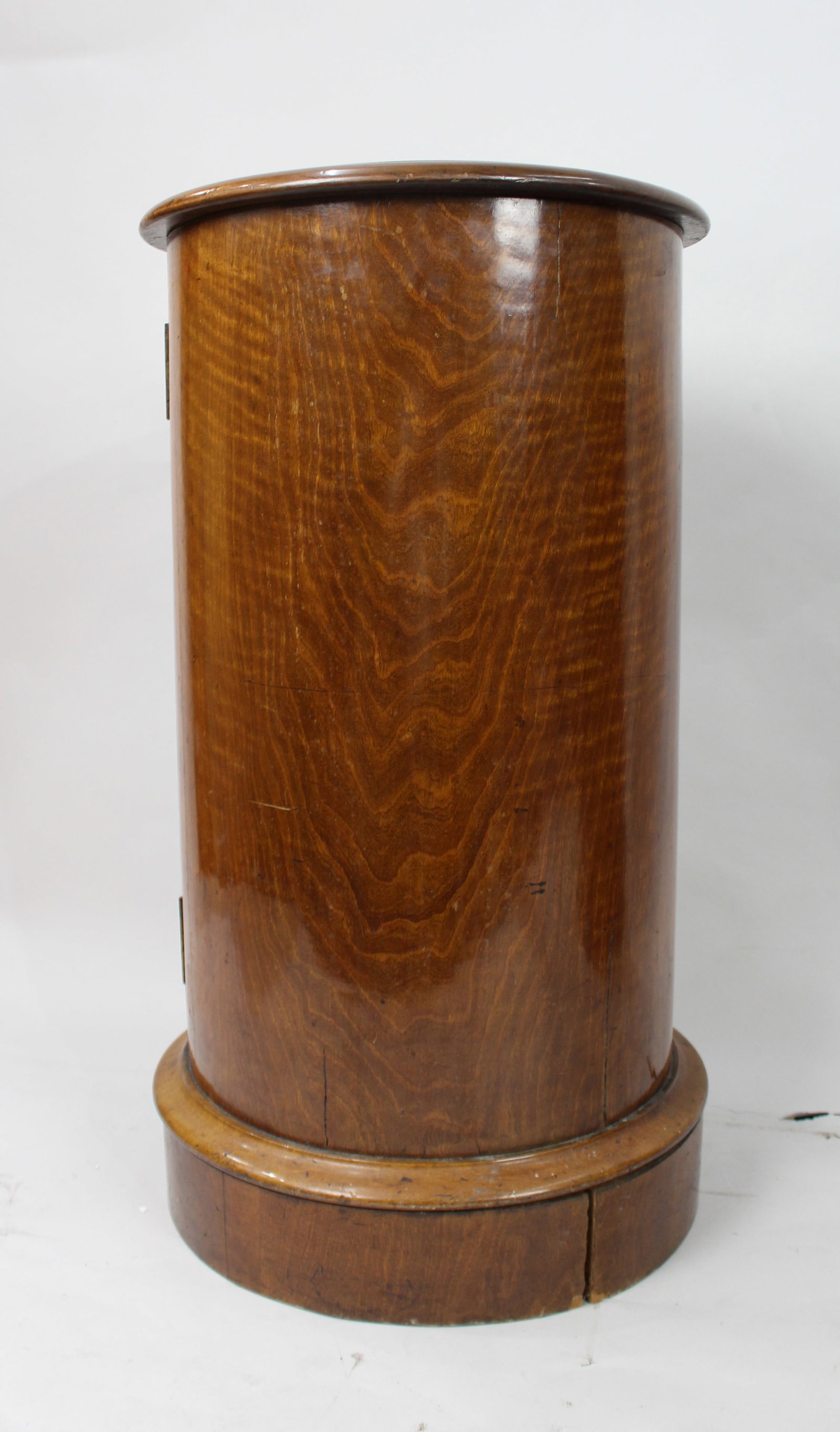 Pair of Victorian Marble Topped Cylindrical Mahogany Pot Cupboards - 15