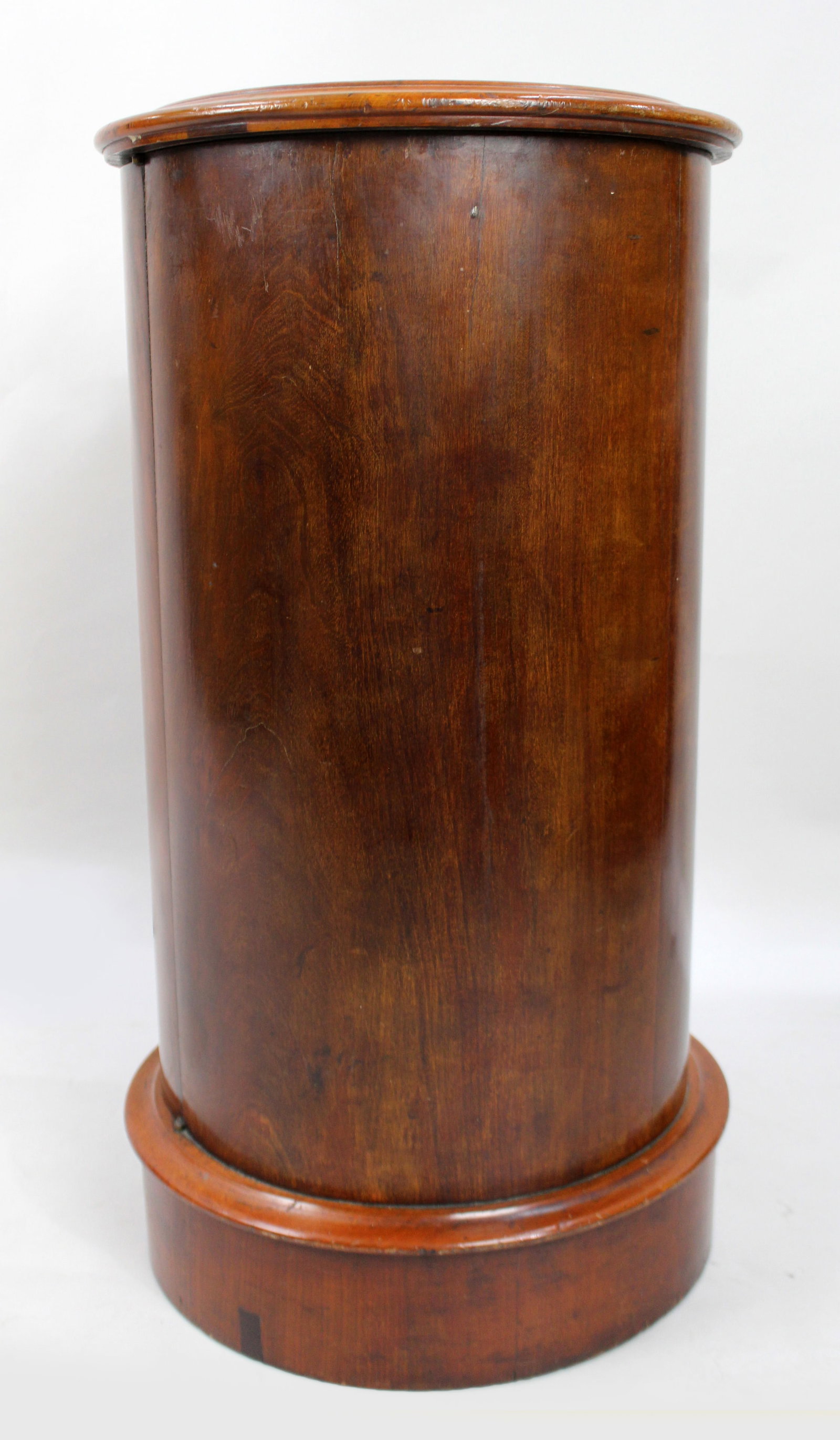 Pair of Victorian Marble Topped Cylindrical Mahogany Pot Cupboards - 18