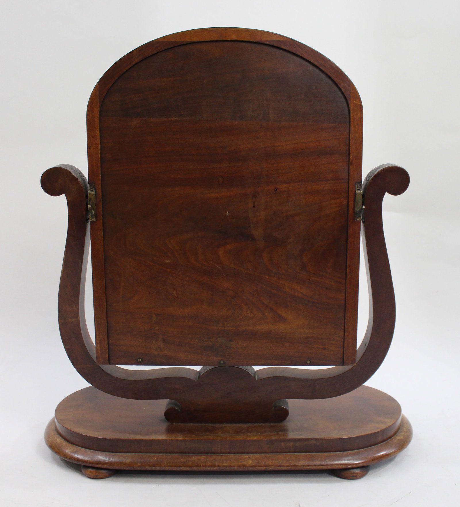 Victorian Mahogany Harp Shaped Toilet Mirror c.1850 - 6