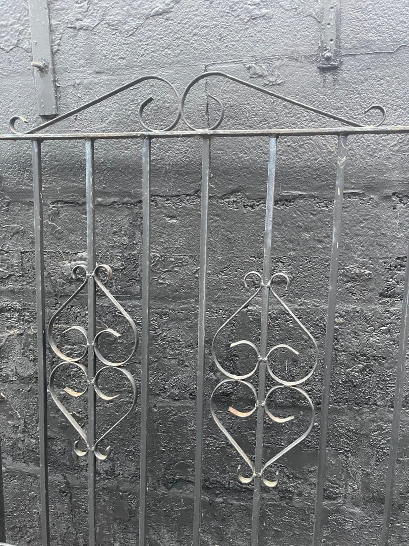 Vintage Wrought Iron Architectural Garden Gate - 2