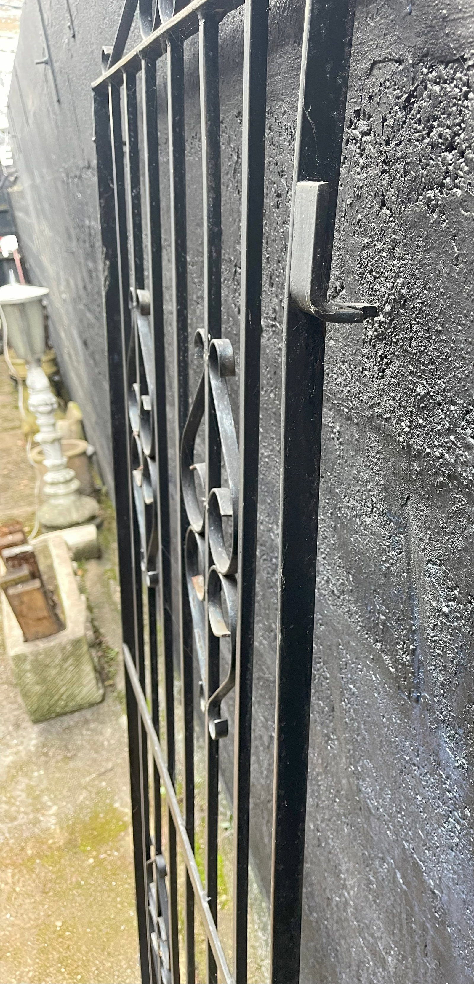 Vintage Wrought Iron Architectural Garden Gate - 6