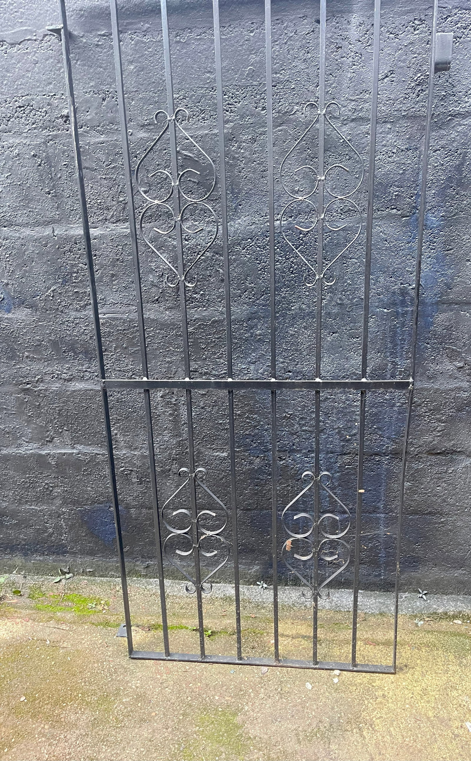Vintage Wrought Iron Architectural Garden Gate - 8