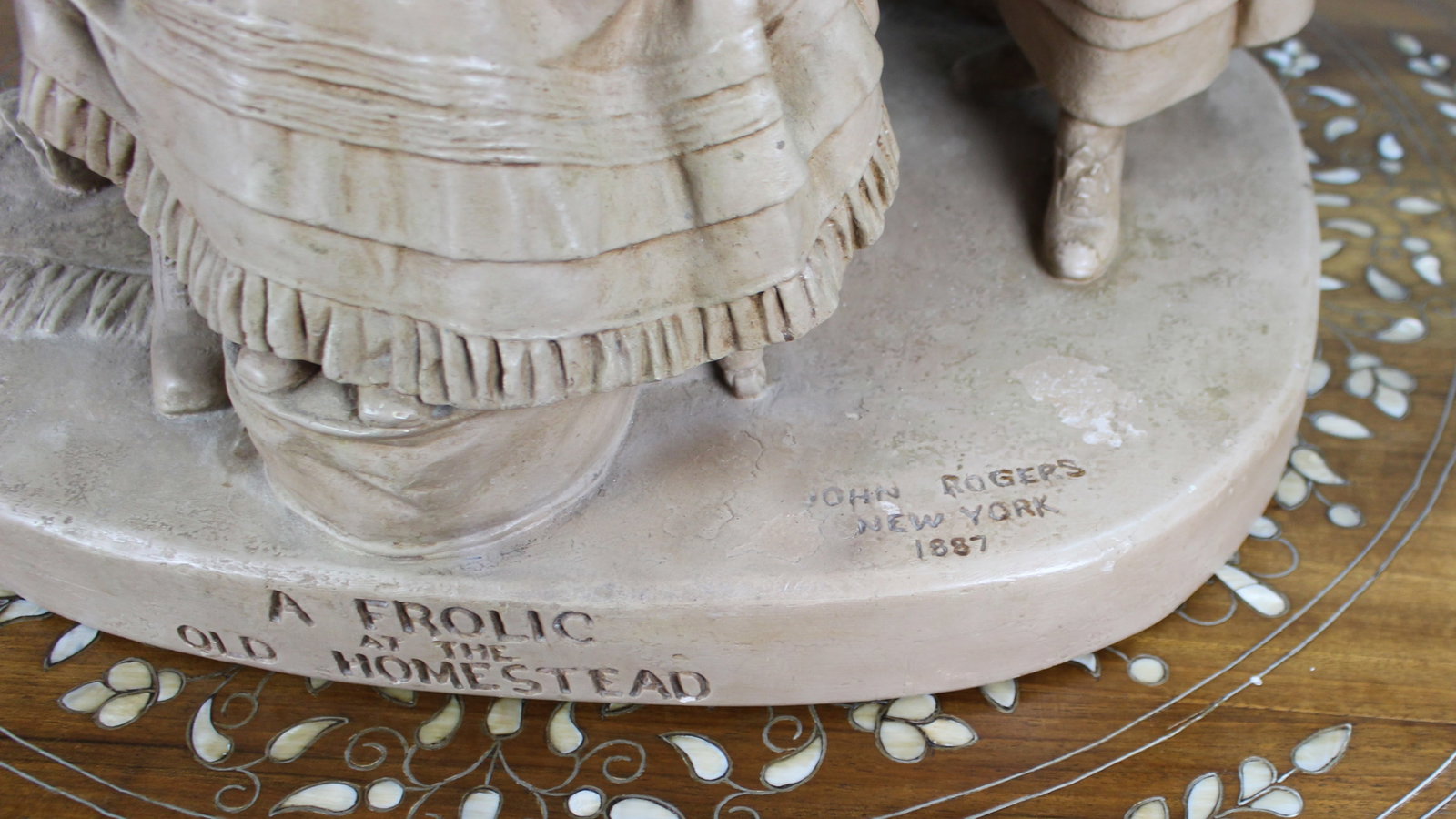 Antique Painted Plaster Sculpture John Rogers (American, 1829–1904) - 9