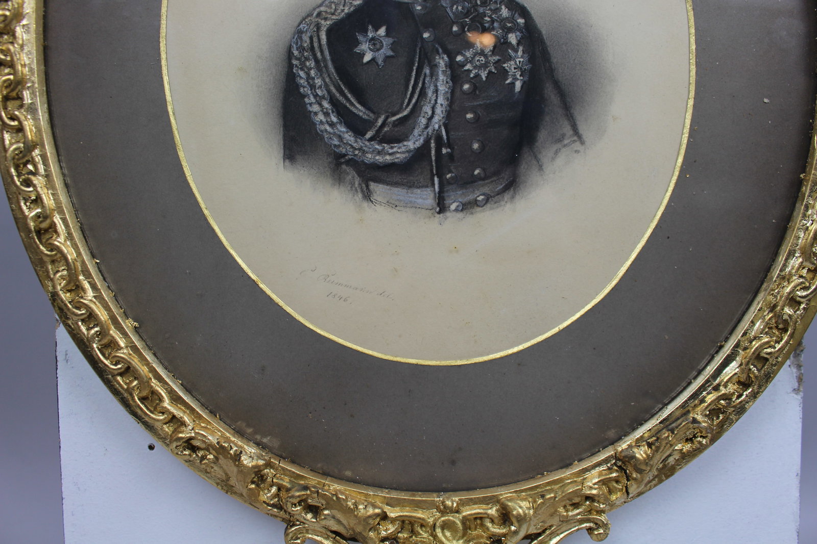 Pair of Mid 19th c. Oval Drawings by C.Reimann - 14