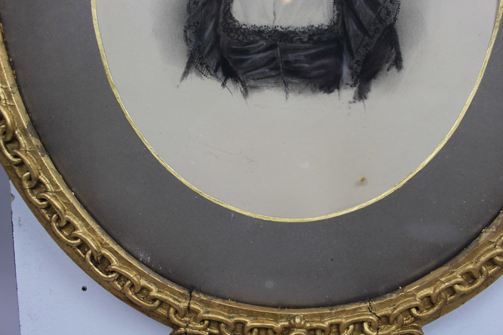 Pair of Mid 19th c. Oval Drawings by C.Reimann - 17